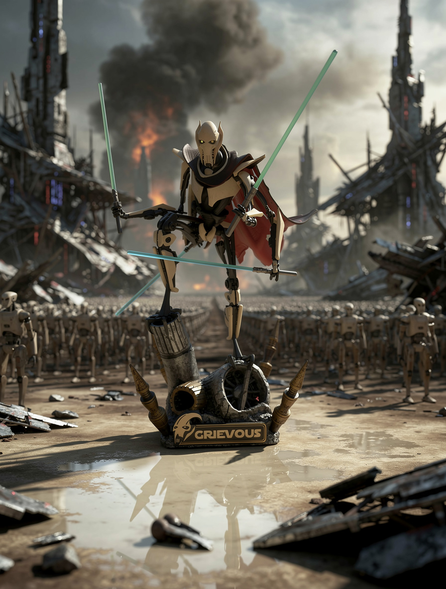 Résine peinte 25cm - Grievous